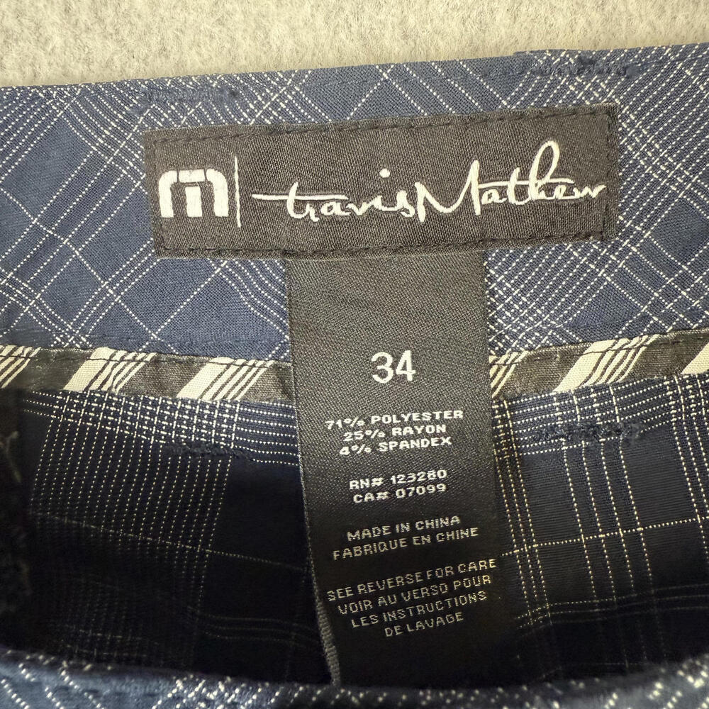 Travis Mathew Men's Size 34 Blue Bermuda Style Shorts 10.5" Inseam - Picture 2 of 7